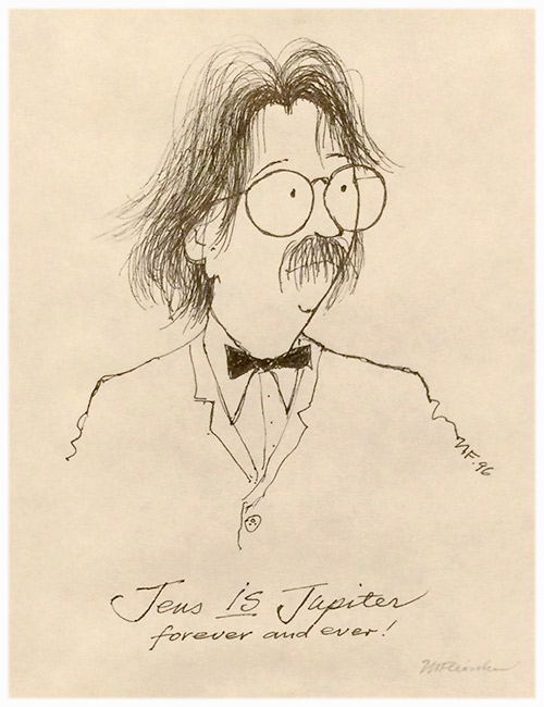 Jens Nygaard caricature by M.Fleischer