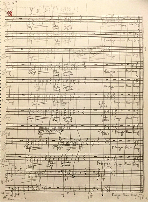 Page 67 of the Autograph Manuscript Score